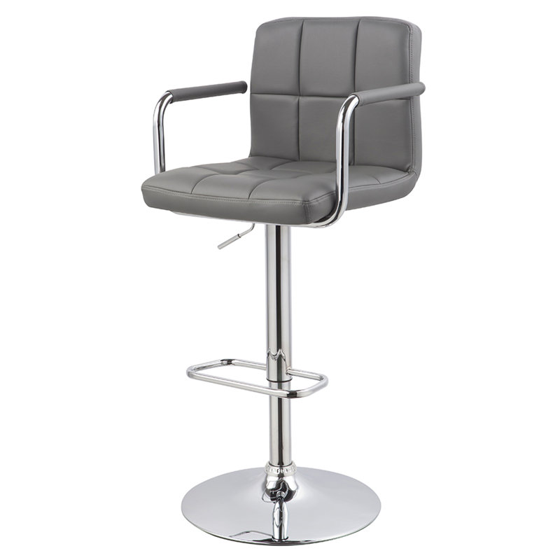 Latitude Run® Amjed Swivel Adjustable Height Bar Stool & Reviews Wayfair